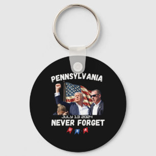 Porte-clés Trump Butler Pennsylvanie n'oublie jamais