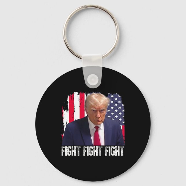 Porte-clés Trump Combat Combat Combat Drapeau Américain Donal (Recto)