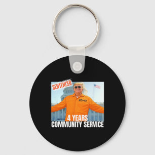 Porte-clés Trump Condamné 4 Ans Service Communautaire Orange