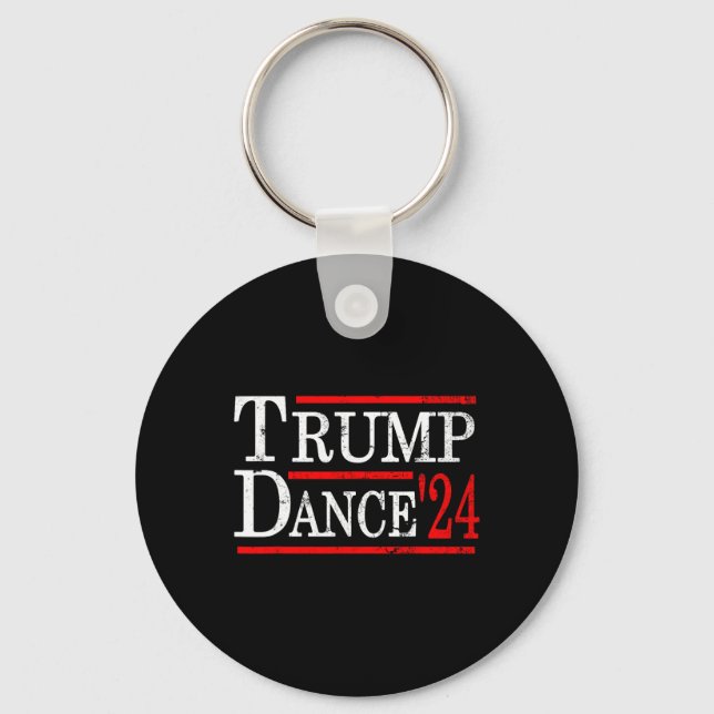 Porte-clés Trump Dance 2024 Trump Vance Funny Poli Républicai (Recto)