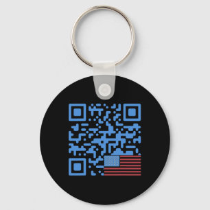 Porte-clés Trump Dance Qr Code Vintage Usa Drapeau Trump -ele