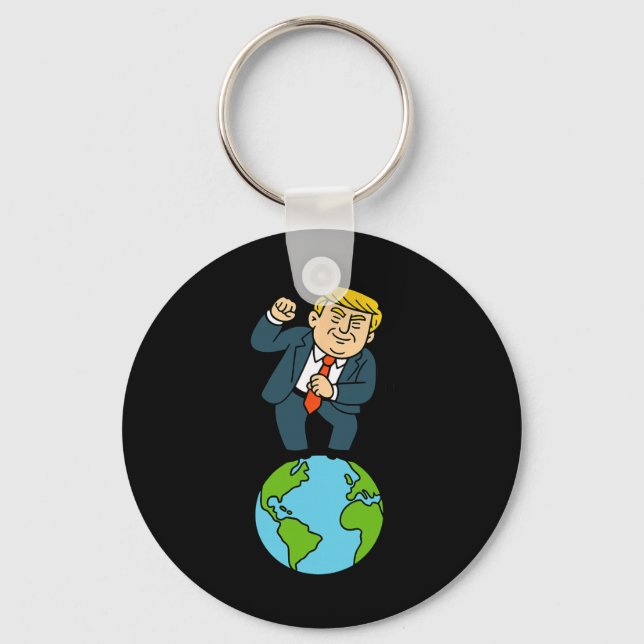 Porte-clés Trump danse drôle disant  (Recto)