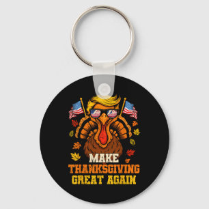 Porte-clés Trump Dinde Drôle Faire Thanksgiving Grande Encore