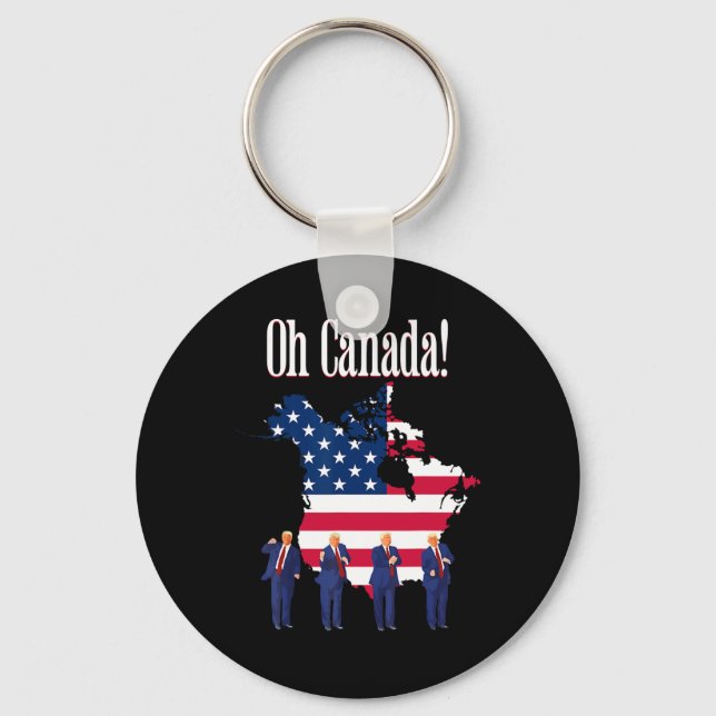 Porte-clés Trump Dit Oh Canada Map America (Recto)