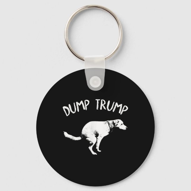 Porte-clés Trump Dog Pooping Dump (Recto)