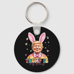 Porte-clés Trump Est Mon Lapin Amusant Trump Lapin Oeufs De P