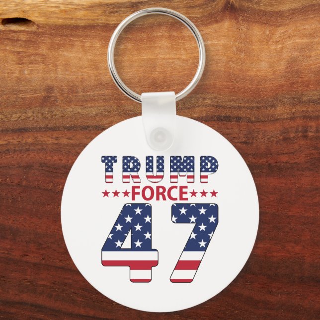 Porte-clés Trump Force 47 (Recto)