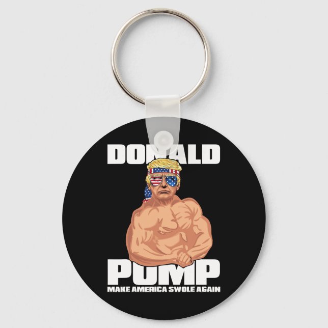 Porte-clés Trump Funny le 4 juillet Donald Pump (Recto)