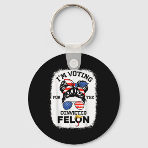 Porte-clés Trump Girl Im Voter Condamné Felon 2024 Vote Tru
