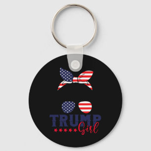Porte-clés Trump Girl Messy Bun Trump 2024 Election American