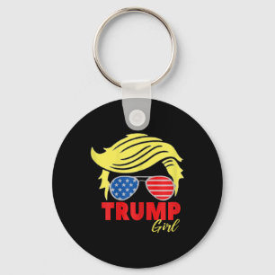 Porte-clés Trump Girl Messy Bun Trump 2024 Election American