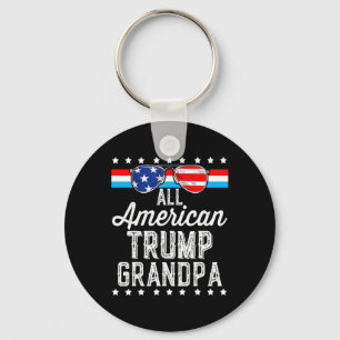 Porte-clés Trump Grand-père américain Drapeau américain Sungi