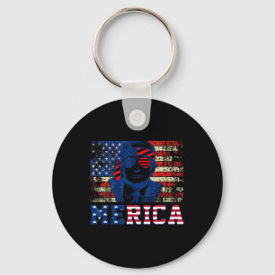 Porte-clés Trump Happy Quatrième 4 juillet Trump Drapeau amér