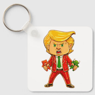 Porte-clés Trump heureux drôle Trump investit Trump dessin an
