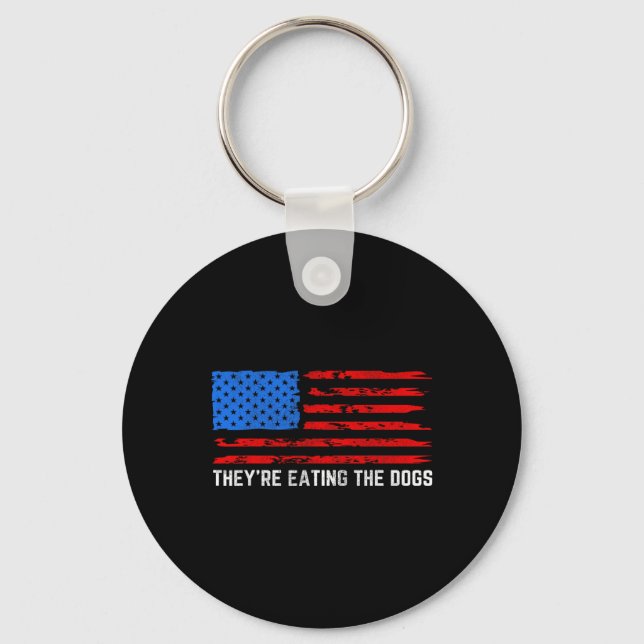 Porte-clés Trump Ils Mangent Les Chiens  (Recto)