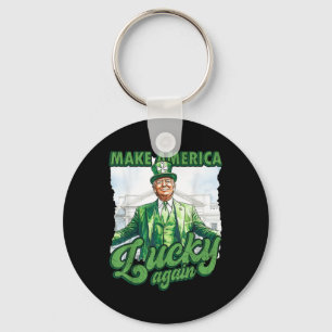 Porte-clés Trump Jour de la Saint Patrick drôle Rendre l'Amér