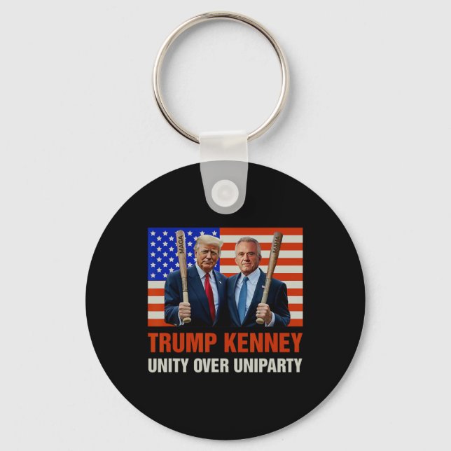 Porte-clés Trump Kennedy Unity Over Uniparty 2025 Funny Elect (Recto)