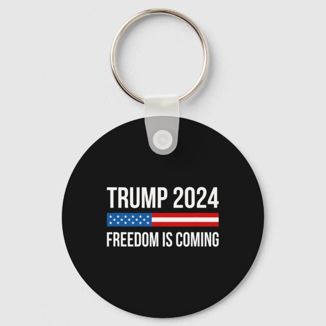 Porte-clés Trump - La liberté arrive -  (Recto)