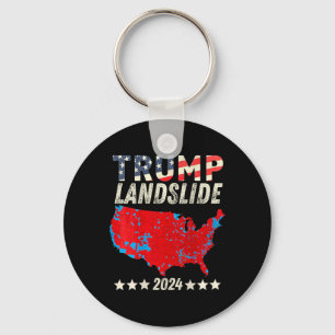 Porte-clés Trump Landslide 2024 Carte électorale Trump Winner
