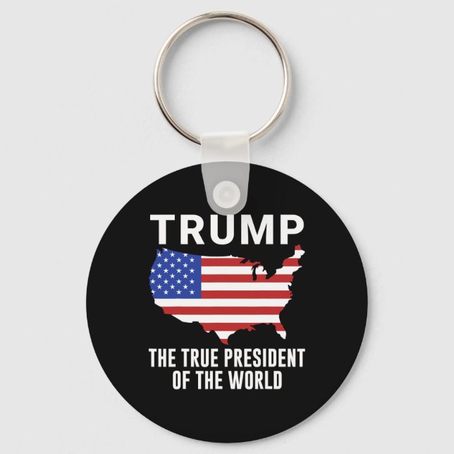 Porte-clés Trump le véritable président du monde 1  (Recto)