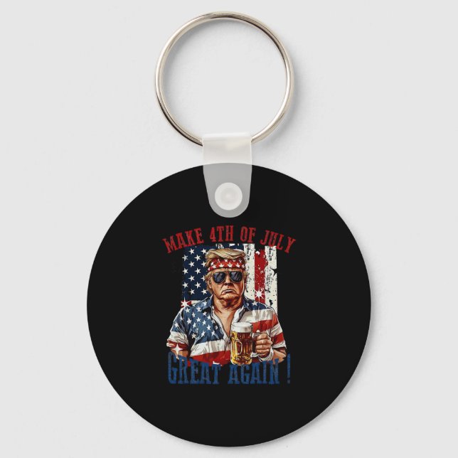 Porte-clés Trump Make 4th Of July Great Again  (Recto)