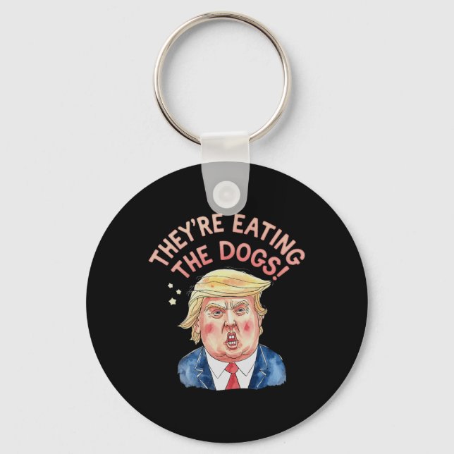 Porte-clés Trump mange les chiens - Trump mème (Recto)