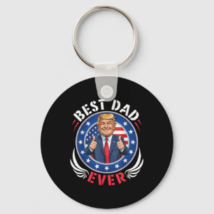 Porte-clés Trump Meilleur Papa Joyeux Père Day Papa Papa Hu