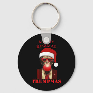 Porte-clés Trump Merry Rizzmas Trumpmas Funny Christmas Bubbl