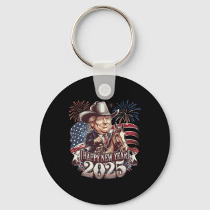 Porte-clés Trump Nouvel An 2025 Cheval patriotique Trump Amér
