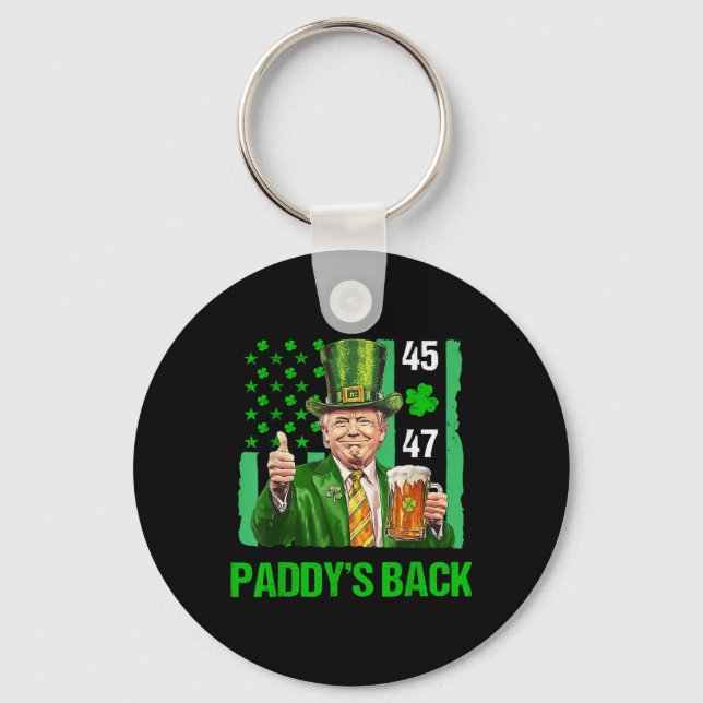 Porte-clés Trump Paddys Back 45 47 Jour de la Saint Patrick D (Recto)