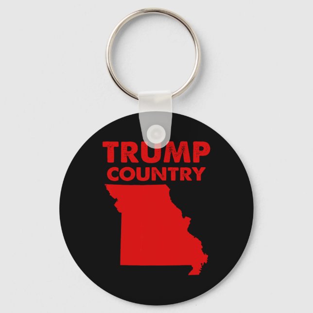 Porte-clés Trump Pays Missouri Carte de l'État Rouge Républiq (Recto)