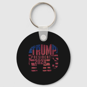 Porte-clés Trump Président 2024 Éléphant Républicain