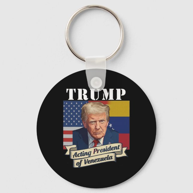 Porte-clés Trump Président par intérim du Venezuela  (Recto)