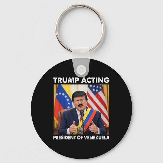Porte-clés Trump Président par intérim du Venezuela _1  (Recto)