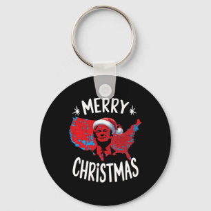 Porte-clés Trump Red Election Map Joyeux Noël Trump Winne