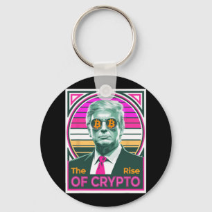 Porte-clés Trump Sarcastique Montée De Crypto Bitcoin King Tr