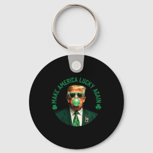 Porte-clés Trump Shamrock Faire à nouveau l'Amérique chanceus
