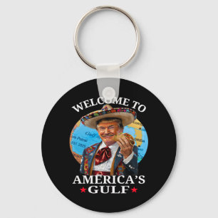 Porte-clés Trump Shirt drôle Amérique du Golfe Est 2025 Trump