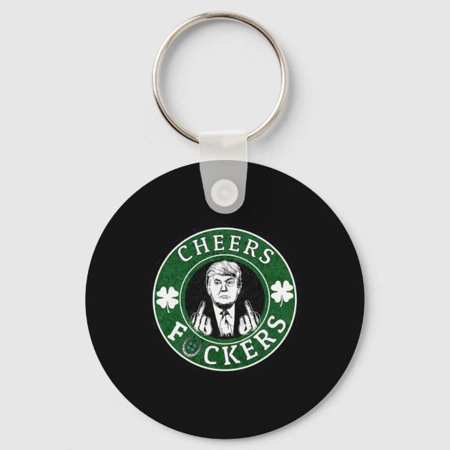 Porte-clés Trump St Patrick’s Day applaudit Ers trèfle Patric (Recto)