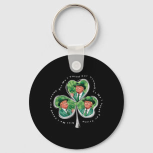 Porte-clés Trump St Patrick's Day 2025 Drôle Embrassez-Moi J'