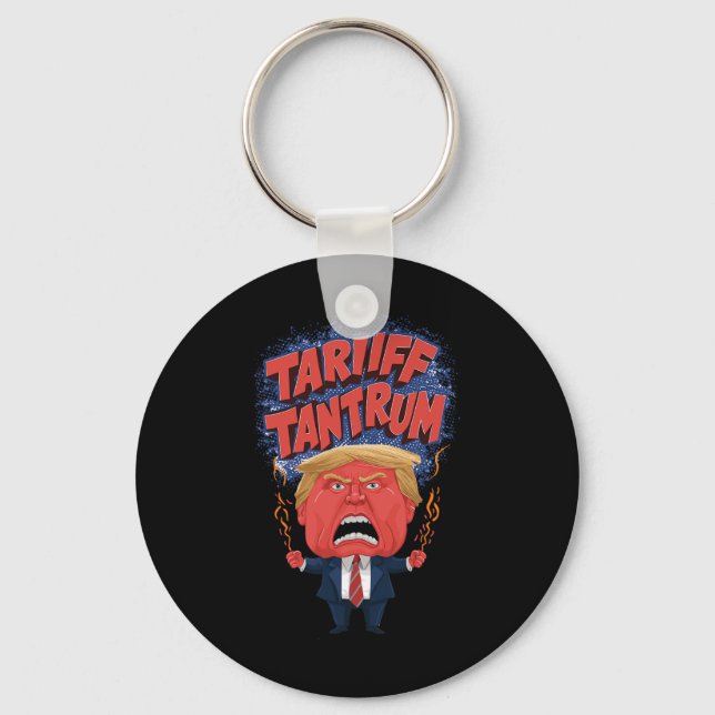 Porte-clés Trump Tarif Tantrum Viral Graphisme (Recto)