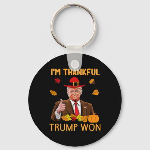 Porte-clés Trump Thanksgiving Je remercie Trump d'avoir gagné