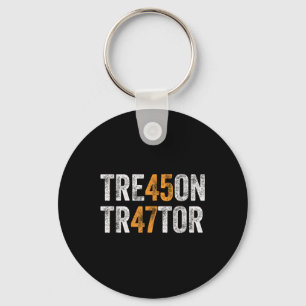 Porte-clés Trump Tre45on Treat Tr47tor Traitor 45 47 Vintag