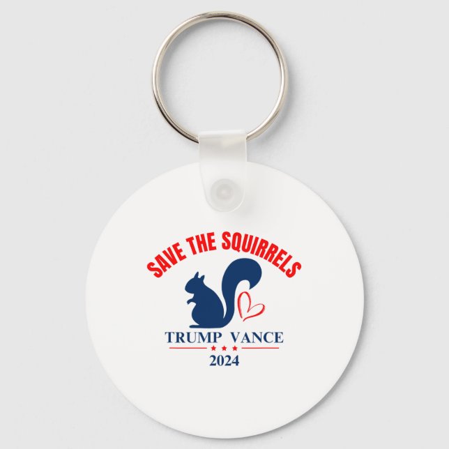 Porte-clés Trump Vance 2024 Sauvez Les Écureuils (Recto)