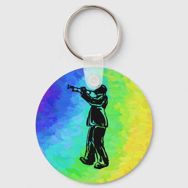 Porte-clés Trumpet New York Boogie Nights Rainbow (Recto)