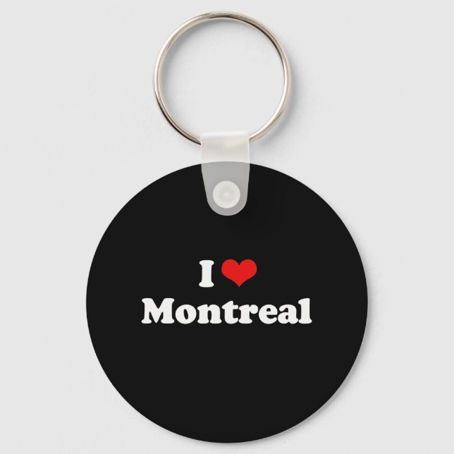 Porte-clés Tshirt Blanc I Love Montreal Tshirt (Recto)