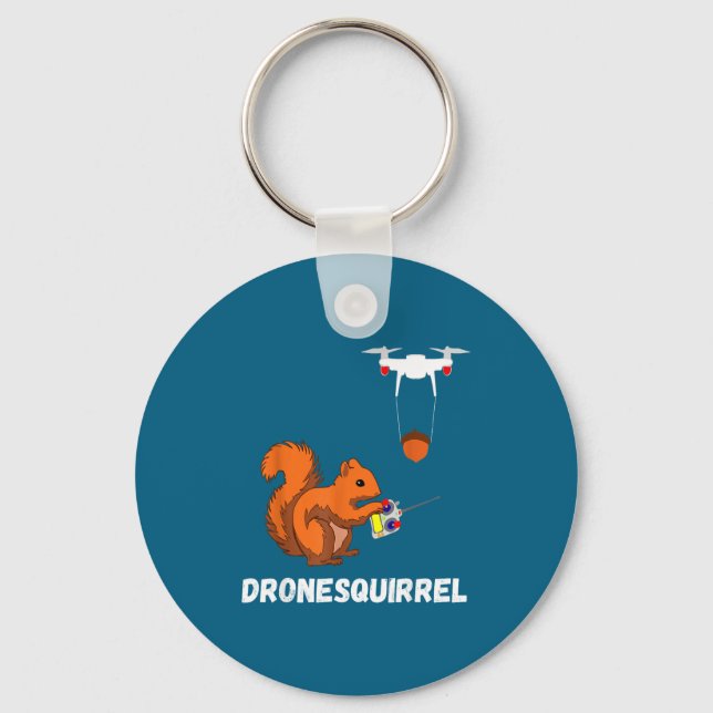 Porte-clés Tshirt Écureuil Pilote Drone Quadricoptère Opérate (Recto)
