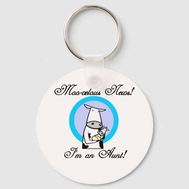 Porte-clés Tshirts et cadeaux de la nouvelle tante Moo-velous (Recto)