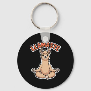 Porte-clés Tu as appelé Lama drôle méditant Lama mignon Yoga