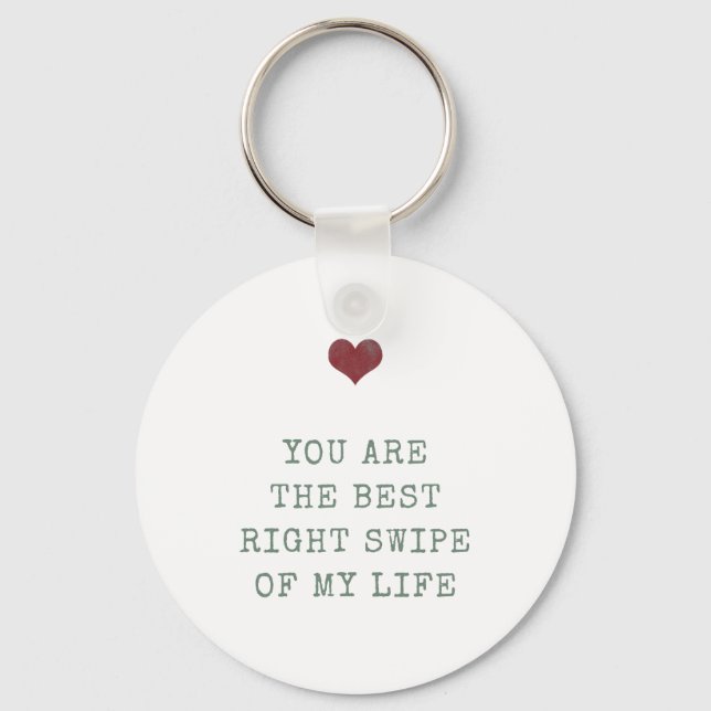 Porte-clés Tu es le meilleur rempart de ma vie Valentine' (Recto)